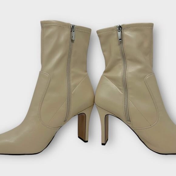 Franco Sarto Avana Faux Leather Heeled Sock Ankle Booties Size 11 - Picture 5 of 13